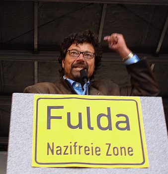 Auf der Kundgebung Fuldaer Aktionsbündnis gegen Neonazis